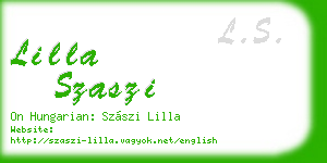lilla szaszi business card